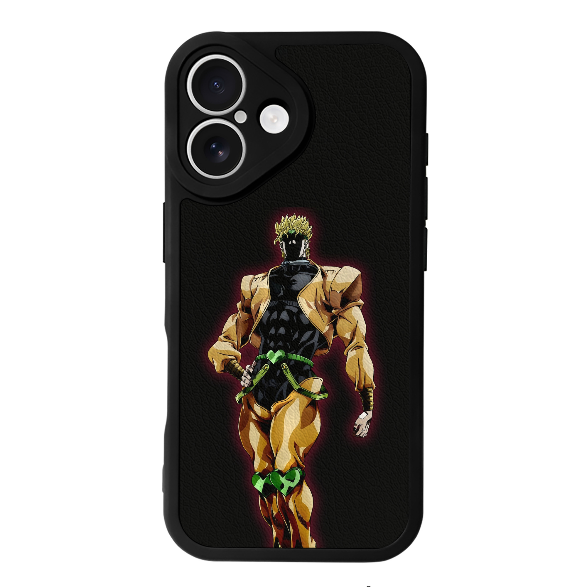 （画像用） ジョジョの奇妙な冒険 ディオ?ブランドー JoJo's Bizarre Adventure Dio Brando 【iPhone 16シリーズ対応】シリコンスマホケース（レザー調） 材質：シリコン